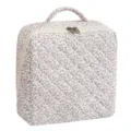 Floral Quilted Cosmetic Bag Large Capacity Travel Makeup Pouch Portable Storage Organizer Case. - Pink Floral
