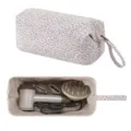 Quilted floral hair dryer storage bag portable travel organizer for hair styling tools. - Pink Small Flower