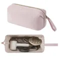 Pink Quilted Hair Dryer Storage Bag Large Capacity Portable Travel Hair Tool Organizer - Sakura Pink