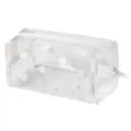 Transparent Polka Dot Waterproof Cosmetic Bag Portable Travel Wash Organizer White - 8-Panel White