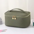 Large capacity cosmetic bag portable travel toiletry bag multi-functional storage organizer - Matcha Green