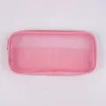 Cute Pink Mesh Travel Cosmetic Bag Portable Waterproof Makeup Organizer Storage Pouch - Pink Medium Size