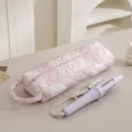 Borsa trapuntata per arricciacapelli con motivo floreale rosa, custodia portatile con zip. - Rosa (Motivo Etnico)