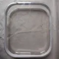 Clear PET storage box lid container organizer dustproof household transparent rectangular case - L / White