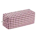 Portable plaid hair styling tool storage bag large capacity pink and green travel pouch - Pink and Green Plaid