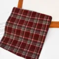 Detalle de tira de tela de cuadros retro, ideal para accesorios de cabello DIY y proyectos. - Cuadros Rojo Oscuro (2892#)