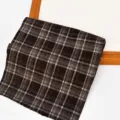 Tira de tela a cuadros retro para coleteros DIY, material de costura marrón chic. - Cuadros Café (2894#)