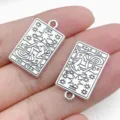 Silver tarot card charm pendant DIY alloy metal jewelry making crafts accessories findings - The Star (28853)