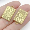 Gold tarot card pendant charm, The Star metal diy jewelry accessory for bracelet keychain - The Star (28847)
