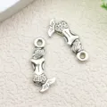 Colgantes de metal de sirena plateada para accesorios de joyería DIY hechos a mano - Sirena del Océano (8213)
