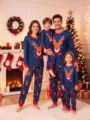 Ensemble de pyjamas de Noël assortis pour la famille avec joli imprimé de renne et manches longues. - Mom—S / Haut Et Bas
