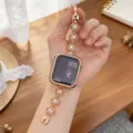 Cinturino per Orologio in Metallo Quadrifoglio Oro Rosa Elegante per Smartwatch Lusso - Auto-misurato: 18mm / Oro rosa