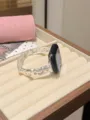 Metall Uhrenarmband mit glänzenden Sternen und Strass kompatibel mit Apple Watch. - Passend für: (Serie 10/11 42mm) / Silber - Weiße Zirkonia