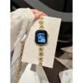 Bracelet de montre en métal zircon rotatif en étoile compatible Apple Watch 10 S11 - Personnalisé : 20mm / Or