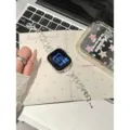 Bracelet de montre en métal zircon rotatif étoile argenté compatible avec Apple Watch. - Personnalisé : 20mm / Lumière Stellaire