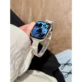 Rhinestone bow watch band compatible with Apple Watch sparkling diamond metal replacement strap - Self-measured: 18mm / Starlight