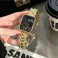 Luxus Metall Armband mit funkelnden Strasssteinen kompatibel mit Apple Watch Serie stilvoll. - Anwendbar: Xiaomi 8pro/9pro/10pro / Gold
