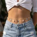 Boho Beach Waist Chain Gold Belly Body Jewelry Shell Starfish Summer Bikini Accessories - Ocean Turtle Style (#0026)
