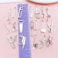 Vintage silver alloy miniature tool charms pendant DIY keychain bracelet jewelry making accessories - Antique Silver Tool Series Set (SN1863) / Set of 20 Mixed Styles / Antique Silver