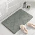 Thick memory foam bath mat non-slip absorbent floor carpet for bathroom and entry door. - 40*60cm / Dark Gray