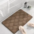 Tappeto da bagno in memory foam marrone antiscivolo assorbente per bagno cucina ingresso. - Caffè