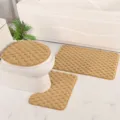 Ensemble de tapis de bain en flanelle, couvercle de WC et tapis antidérapants. - 50*80cm+50*40cm / Chameau