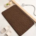 Dark Brown Tufted Bath Mat Non-Slip Absorbent Floor Rug for Bathroom Doorway Shower Room - 40*60cm / Coffee