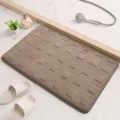 Thick memory foam bathroom floor mat, soft absorbent non-slip rug for shower room and toilet use. - 40*60cm / Brown