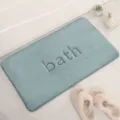 Thickened Absorbent Bath Mat Solid Color Anti-Slip Floor Mat for Bathroom Home Use - 40x60cm / Grey Green