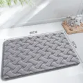 Grey faux rabbit fur bath mat soft absorbent anti-slip rug for bathroom entry 80x50cm - 40*60cm / Gray