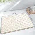 Soft fluffy faux fur bath mat absorbent non-slip bathroom rug 80x50cm in beige color - 40*60cm / White