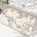 Cute watercolor sea creature print floor mat for bedroom, living room, and kids room. - 50*80cm / Shrimp and Crab