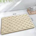 Beige plush bath mat 80x50cm, soft rabbit fur imitation absorbent non-slip floor mat. - 40*60cm / Khaki