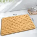 Soft faux rabbit fur bath mat, 80x50cm plush non-slip floor carpet for bathroom and home entrance. - 40*60cm / Camel
