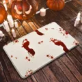 Halloween horror blood footprint floor mat, cozy flannel welcome rug for home entrance decor. - 40*60cm / Cashmere-like Bloody Footprints