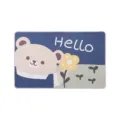 Cartoon printed non-slip door mat for living room, kitchen, and bathroom use. Cute bear design. - 40*60cm / Hello Bear