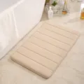 Thickened memory foam bath mat absorbent non-slip floor rug for bathroom and home use - 40*60cm / Beige