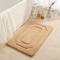 Thick plush bath mat non-slip absorbent floor mat for bathroom doorway and bedroom use - 40*60cm / Camel