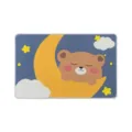 Süßer Cartoon Schlafender Bär Mond Fußmatte Antirutsch Heim Schlafzimmer Teppich Dekor - Mondbär