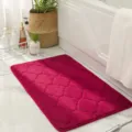Thick absorbent bathroom floor mat, non-slip coral fleece memory foam rug for home. - 40*60cm / Burgundy