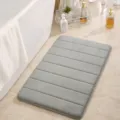 Grey memory foam bath mat, soft absorbent non-slip floor carpet for bathroom and door. - 40*60cm / Gray