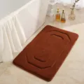 Thick absorbent brown bath mat for bathroom doorway, soft non-slip floor rug for home bedroom - 40*60cm / Coffee