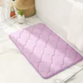 Verdikte paarse badmat, sterk absorberend koraalvleece antislip vloertapijt voor in de badkamer. - Lichtpaars