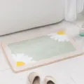 Green Daisy Bathroom Rug Non-Slip Absorbent Floor Mat Cute Floral Bath Carpet Variant - 50*80cm / Tender Green