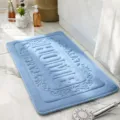 Tappeto da Bagno in Memory Foam Blu Antiscivolo Assorbente per la Vostra Casa - Azzurro