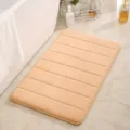 Thick memory foam bath mat absorbent non-slip floor rug for bathroom and home decor beige - Camel