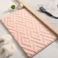 Pink diamond tufted bath mat, thick non-slip bedroom bedside rug for home floor decor. - 40*60cm / Pink