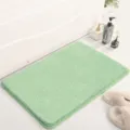 Green shaggy bath mat, thick plush fluffy floor rug for bathroom and bedroom, soft and absorbent. - 40*60cm / Green