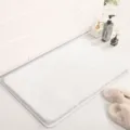 White fluffy bath mat soft plush floor rug thick absorbent carpet for bathroom bedroom - 40*60cm / White