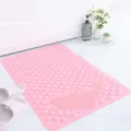 Pink non-slip bath mat for bathroom, soft rubber suction cup shower mat with cute dolphin design. - 35*70CM Foot Massage / Pink (Suction Wall-Mountable)